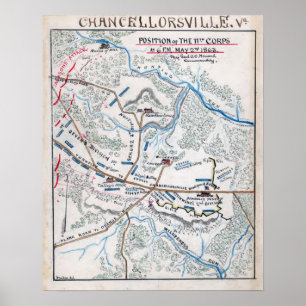 Poster Bataille de Chancellorsville