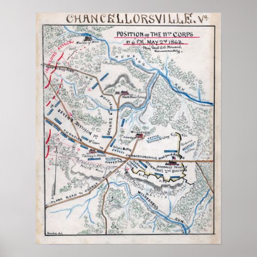 Poster Bataille de Chancellorsville (Devant)