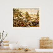Poster Bataille de Chattanooga par Kurz et Allison 1863 (Cuisine)