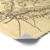 Poster Bataille de Chickamauga - Guerre civile Carte pano (Coin)