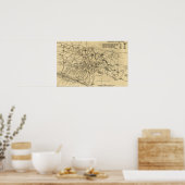 Poster Bataille de Chickamauga - Guerre civile Carte pano (Cuisine)