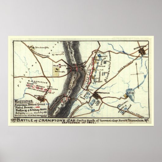 Poster Bataille de Crampton's Gap (Devant)