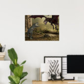 Poster Bataille de Dinosaur Dragon Tyrannosaurus (Bureau à domicile)