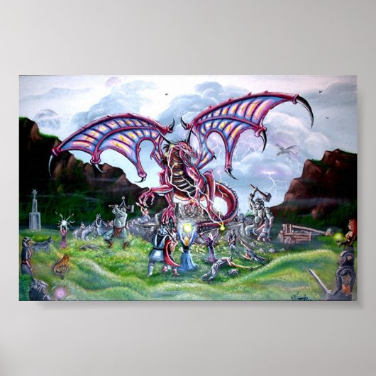 Poster bataille de dragons (Devant)