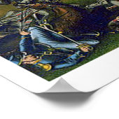 Poster Bataille de Five Forks lithographie de Kurz & Alli (Coin)