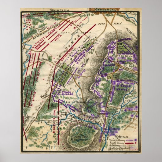 Poster Bataille de Gettysburg 4 (Devant)