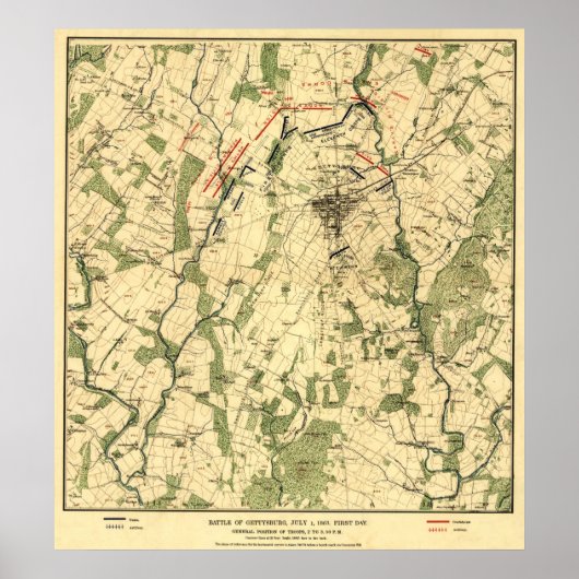 Poster Bataille de Gettysburg 9 (Devant)