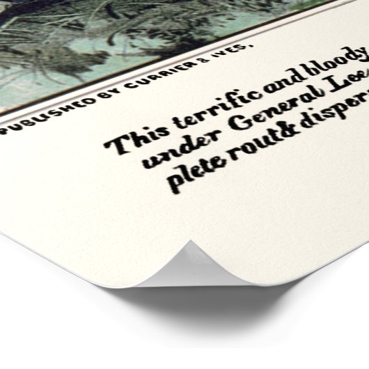 Poster Bataille de Gettysburg en 1863 (Coin)