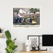 Poster Bataille de Gettysburg en 1863 (Bureau à domicile)