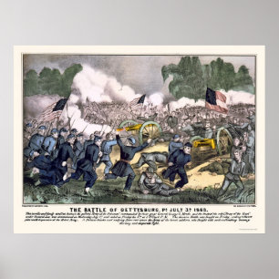 Poster Bataille de Gettysburg en 1863
