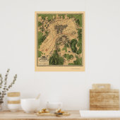 Poster Bataille de Gettysburg, PA Carte panoramique - 186 (Cuisine)