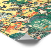 Poster Bataille De Grenouilles À La Mode Par Kawanabe Kyo (Coin)