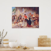 Poster Bataille de l'Alamo par Percy Moran (Cuisine)