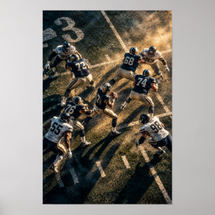Poster Bataille de ligne de but de football américain – S