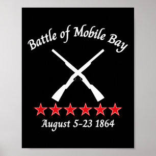 Poster Bataille De Mobile Bay Alabama 1864 Bataille Civil