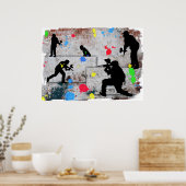 Poster Bataille de Peinture (Cuisine)