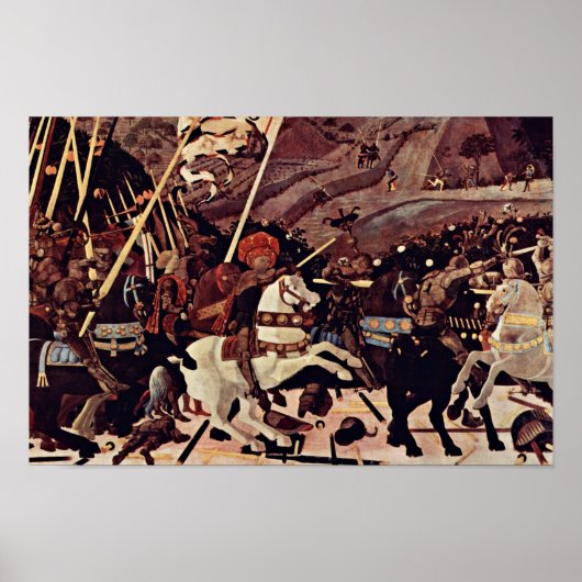 Poster Bataille De San Romano Par Paolo Uccello (Devant)