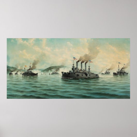 Poster Bataille de Santiago, Cuba (Devant)