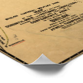 Poster Bataille de Shiloh - Guerre civile Carte panoramiq (Coin)