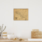 Poster Bataille de Shiloh - Guerre civile Carte panoramiq (Cuisine)