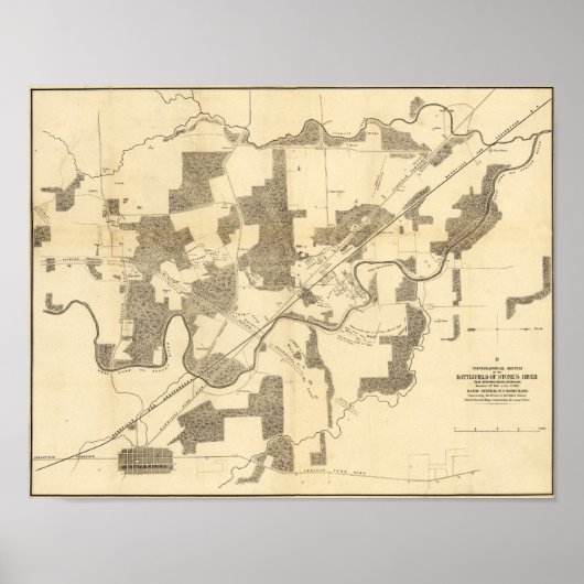 Poster Bataille de Stones River - Guerre civile Panoramiq (Devant)