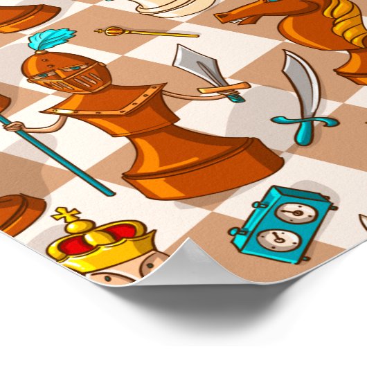 Poster bataille d'échecs (Coin)