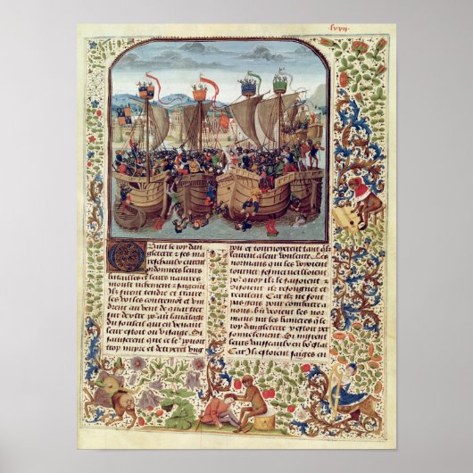 Poster Bataille d'Ecluse, de la chronique de Froissart (Devant)