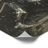 Poster Bataille D'Épée Entre Deux Chevaliers (Coin)