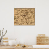 Poster Bataille du désert - Guerre civile Panoramique (Cuisine)