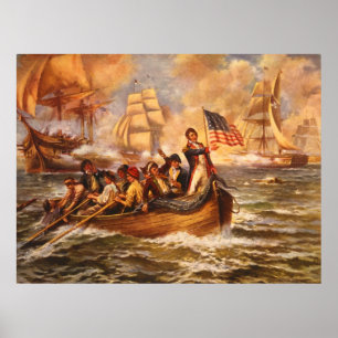 Poster Bataille du lac Érié par Percy Moran