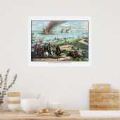 Poster Bataille Entre Le Moniteur Et Merrimac (Cuisine)