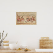 Poster Bataille entre tribus mongoles, 13ème siècle (Cuisine)
