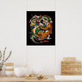 Poster Bataille japonaise de Tigre Dragon (Cuisine)