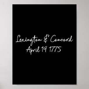 Poster Bataille Lexington Et Concord Révolution Avril 177