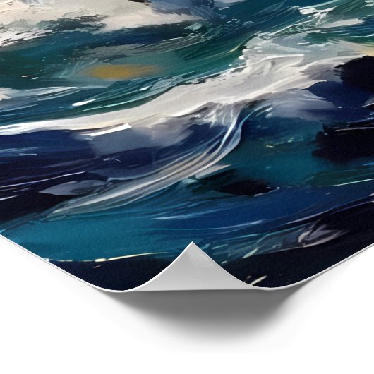 Poster Bataille maritime tempétueuse (Coin)