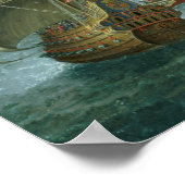 Poster Bataille navale avec la flotte espagnole (Coin)