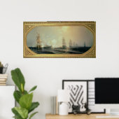 Poster Bataille navale dans la baie de Chesapeake (Bureau à domicile)