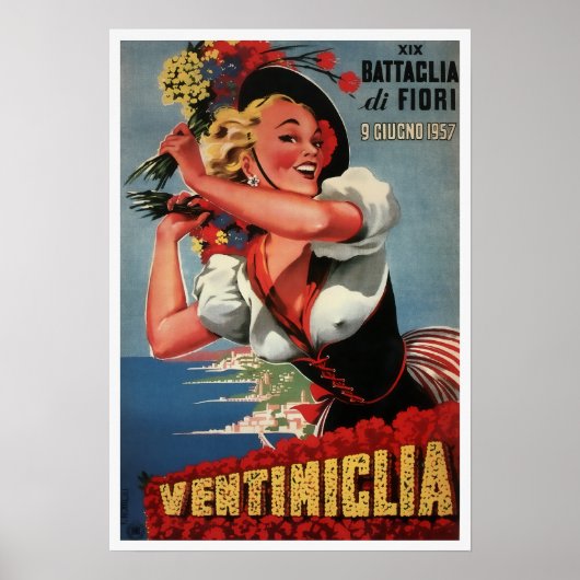 POSTER BATAILLE POUR FLEURS FESTIVAL 1957 (Devant)