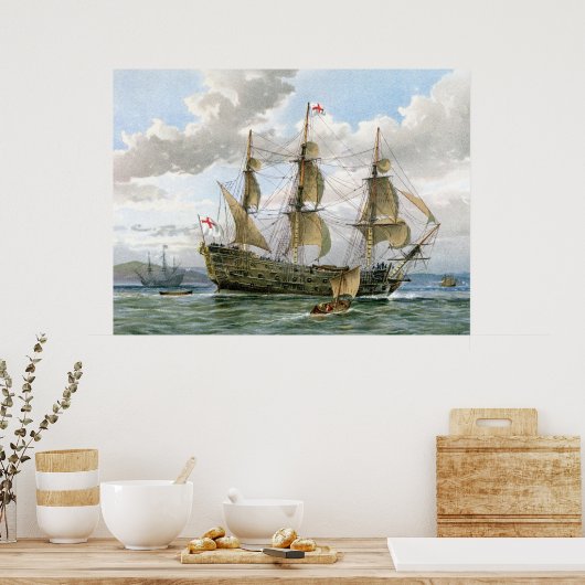 Poster Bataillon anglais vers 1650 (Cuisine)