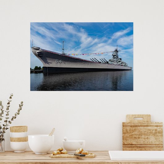 Poster Bataillon USS Wisconsin BB-64 (Cuisine)