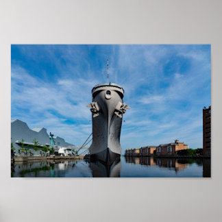 Poster Bataillon USS Wisconsin BB-64 Dead Ahead