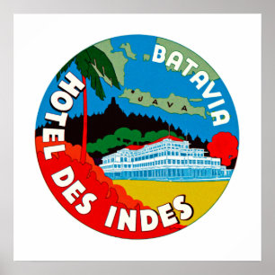 Poster Batavia Hotel Des Indies