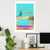 Poster Bateau (Bureau à domicile)