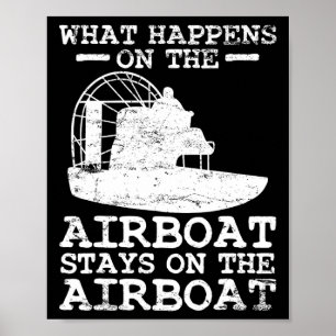 Poster Bateau à air capitaine de bateau navigation vintag