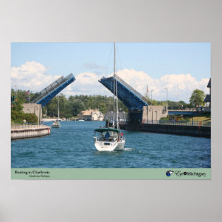 Poster Bateau à Charlevoix - Charlevoix, MI