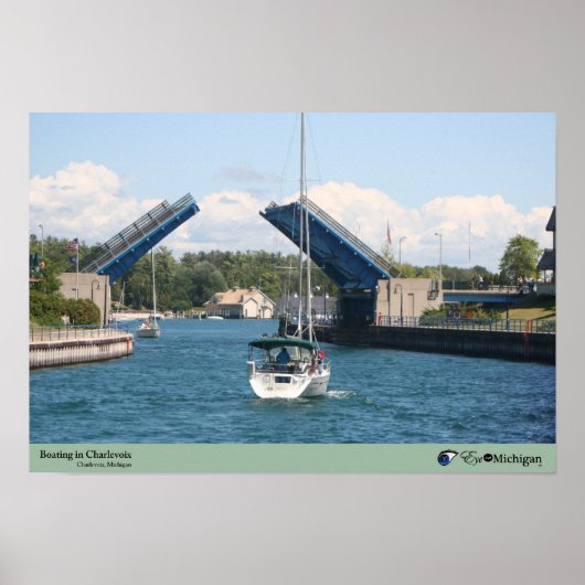 Poster Bateau à Charlevoix - Charlevoix, MI (Devant)