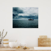 Poster Bateau à couper le souffle naviguant sur les mers (Cuisine)