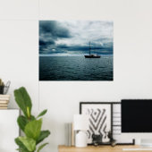 Poster Bateau à couper le souffle naviguant sur les mers (Bureau à domicile)