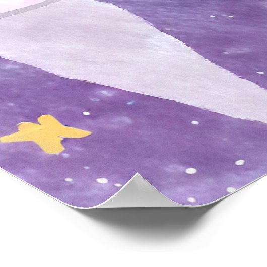 Poster Bateau à fusée dans l'espace (Coin)