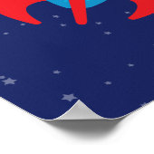 Poster Bateau à fusée dans l'espace (Coin)